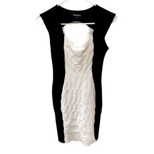 Express Black and White Cap Sleeve Bodycon Dress
Expressly